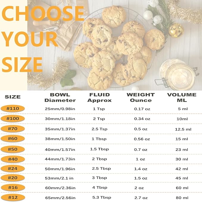 Cookie Scoop, Ice Cream Scoop, 2.5Tbsp/42ml/1.4 oz Cookie Scoops for Baking, 18/8 Stainless Steel Cookie Scooper for Baking, Cookie Dough Scoop, Ice Cream Scooper with Trigger Release (#24)