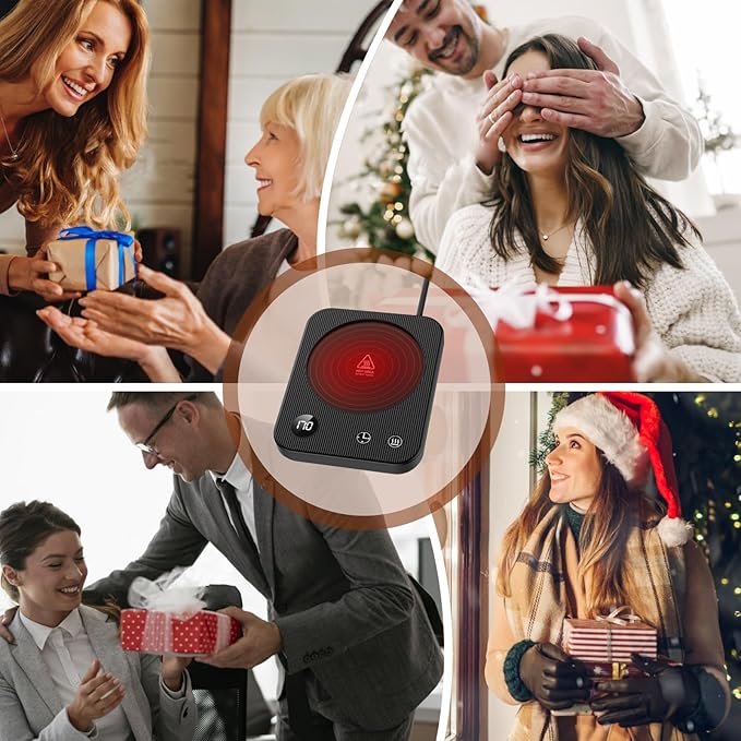 Mug Warmer,3-Temp Settings Coffee Mug Warmer,Automatic Shut Off Coffee Warmer,Mug Warmer for Desk with Anti-Scalding Silicone,Portable Coffee Cup Warmer,Coffee Warmer for Desk Suits for Various Mugs