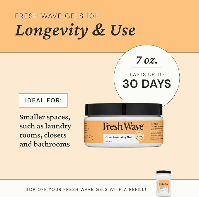 Fresh Wave Orange Odor Removing Gel, 7 oz., Pack of 3