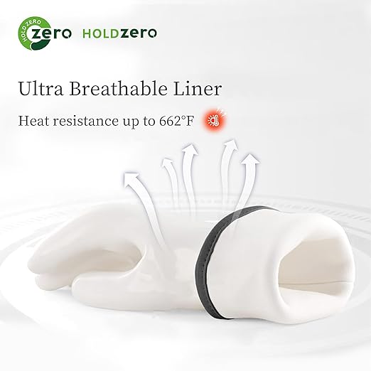 Heat Resistant Oven Gloves for Kitchen Baking Food Contact Grilling Gloves White, Small