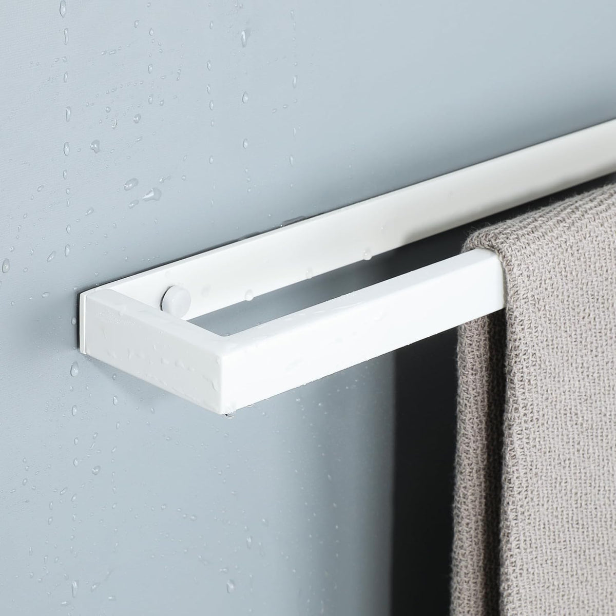 Alise Bath Towel Bar,Wall Mount Towel Holder Towel Rack Towel Hanger for Bathroom Lavatory,24'' SUS304 Stainless Steel Towel Rail,White Finish,GJF060-W