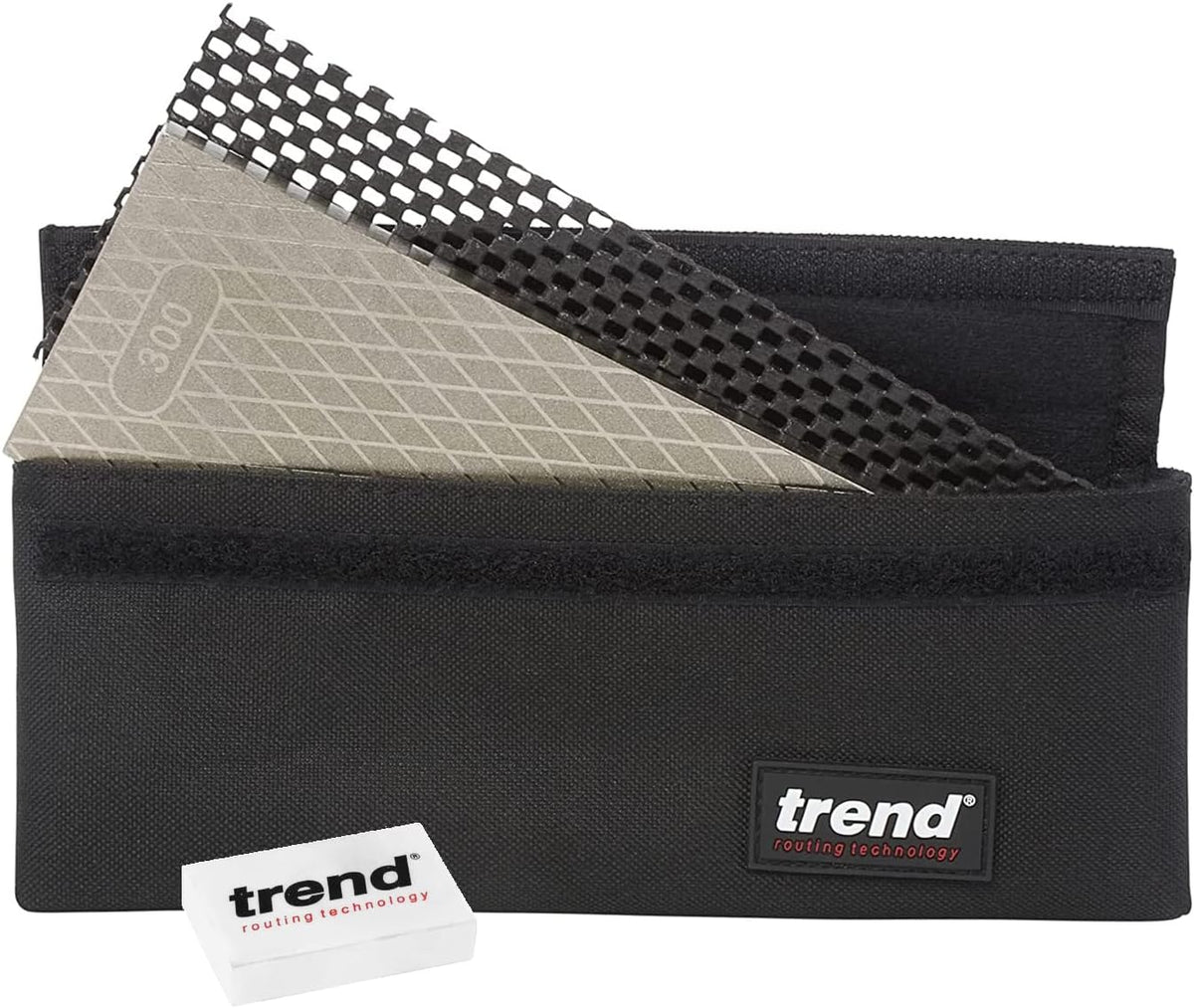 Trend Professional Diamond Whetstone Honing and Polishing Kit for Sharpening Router Bits, Chisels, Knives and Planer Blades, DWS/KIT/B