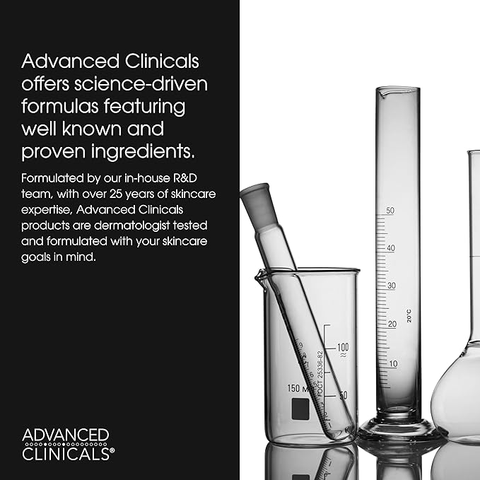 Advanced Clinicals Hyaluronic Acid Serum For Face | Moisturizing Facial Skin Care Products | Hydrating Serum For Face Helps Improve Look Of Wrinkles, Fine Lines, & Uneven Dry Skin Texture, 2-Pack