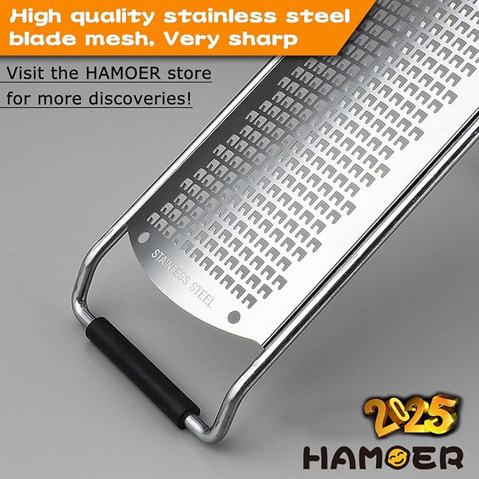 Grater Zester for Cheese Chocolate Lemon Fruit Ginger Multi-Tool Set Ergonomic Non-Slip Handle (Two Tools)…