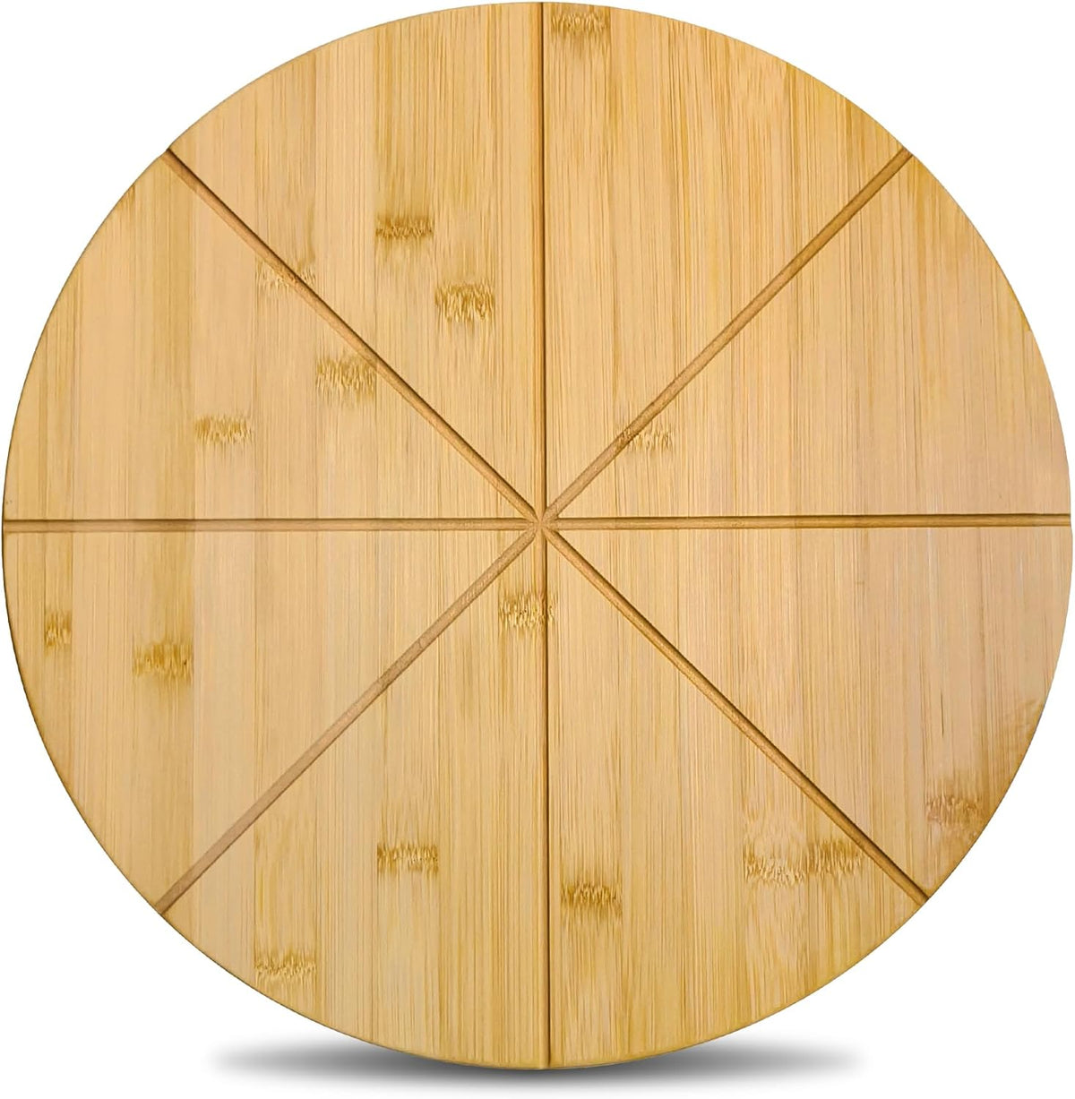 18" Pizza Cutting Board Extra Large Round Cutting Boards Double Sided 2XL 18inch Tray Pizza Oven Accessories Prep Board Paddle Wooden with Cutting Grooves Circular Circle Bamboo Serving Platter
