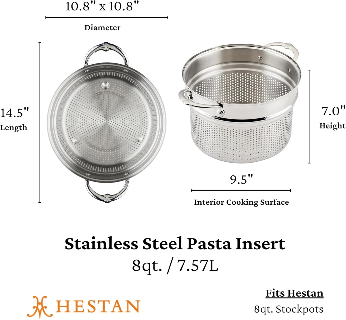 Hestan Provisions – 8-Quart Stainless Steel Pasta Insert