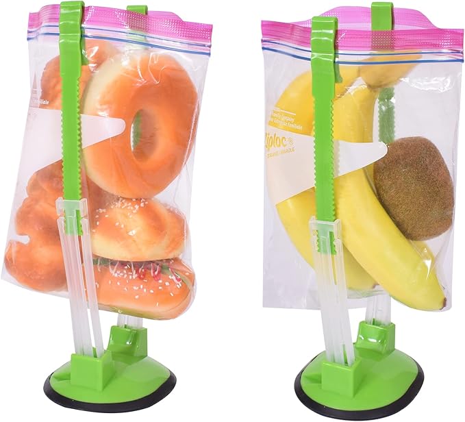 Baggy Rack - (8 Pack),Food Storage Bags Clip, For Food Prep Bag/Plastic Freezer Bag/Ziploc Bag Holder Stand,Meal Planning/prep Bag Holders.MONOTONOUS