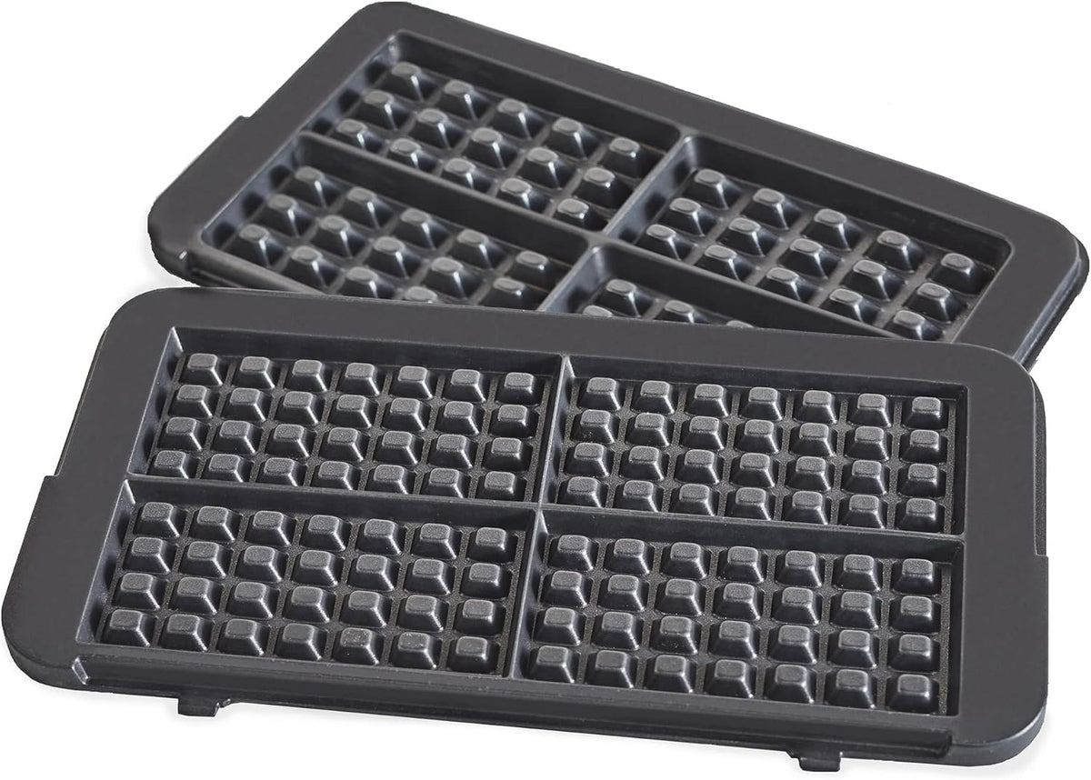 GreenPan Healthy Ceramic Nonstick Reversible Waffle Plates for 6-in-1 Contact Grill and Griddle, Dishwasher Safe, PFAS-Free