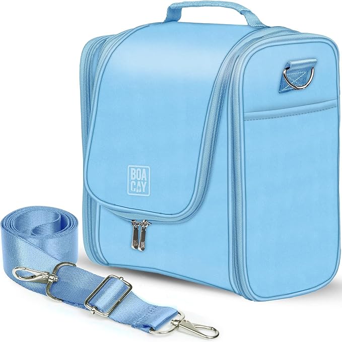 BOACAY Extra Large Hanging Travel Toiletry Bag for Women and Men, Makeup Bag, Bathroom & Shower Organizer Kit for Accessories, Cosmetics, Essentials