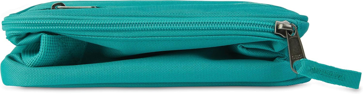 PackIt Freezable Classic Lunch Box, Teal, Built with ECOFREEZE Technology, Collapsible, Reusable, Zip Closure With Zip Front Pocket and Buckle Handle, Designed for Fresh Lunch On the Go