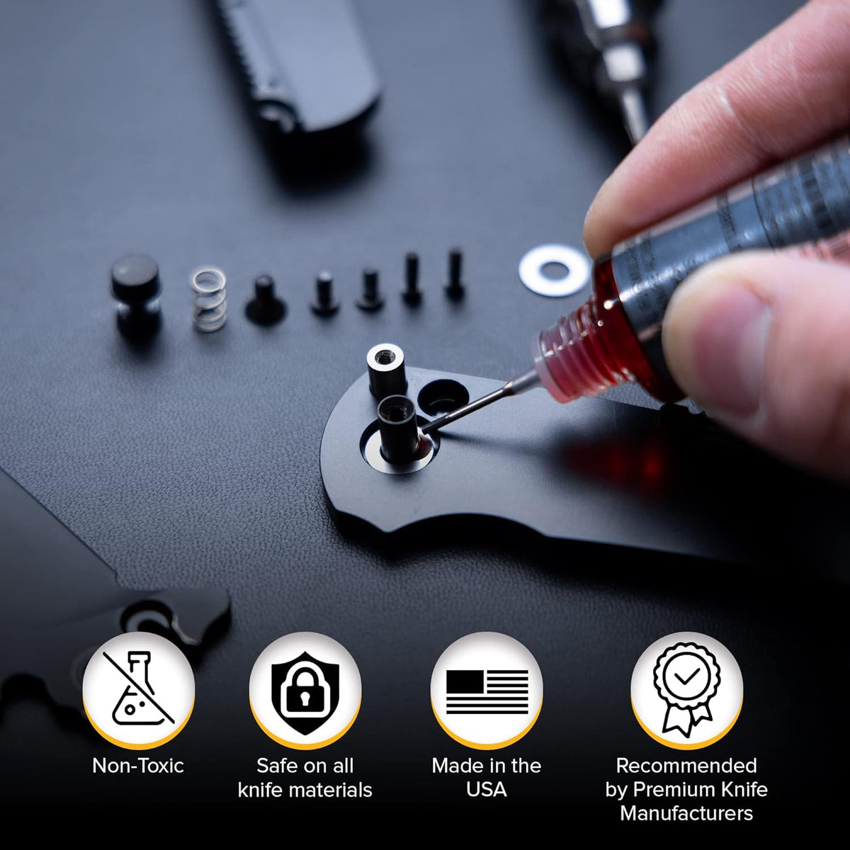 KNIFE PIVOT LUBE KPL Original Knife Care & Maintenance Kit Bundle for Blades Knife Pivot Lube Heavy,Pocket Knife Lubricant, Knife Honing Oil Knife Oil Lubricant for Blade Care, 10ml Oil Bottle