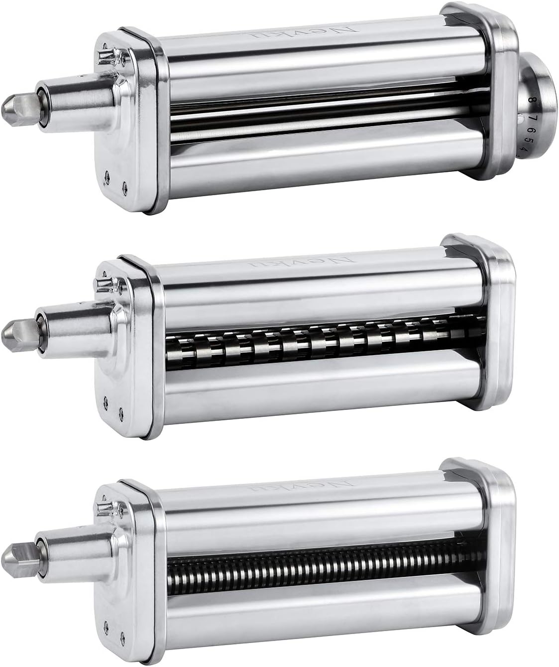 Pasta Maker Attachments Set for all KitchenAid Stand Mixer, including Pasta Sheet Roller, Spaghetti Cutter, Fettuccine Cutter by Nevku