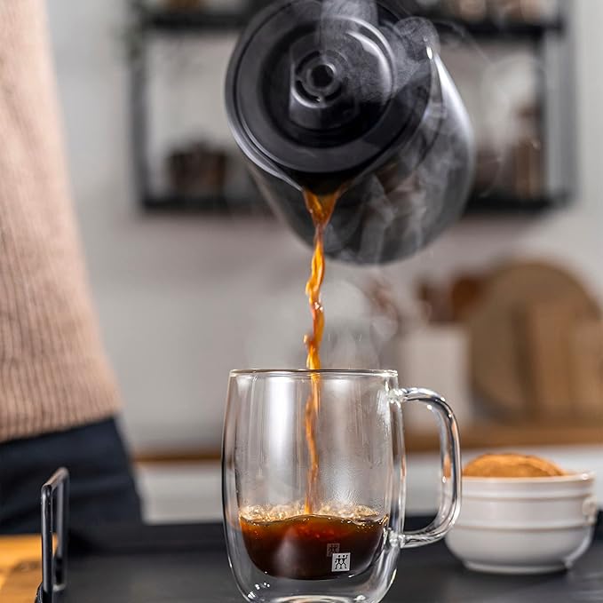 ZWILLING Enfinigy Drip Coffee Maker with Thermo Carafe 10 Cup, Awarded the SCA Golden Cup Standard, Black