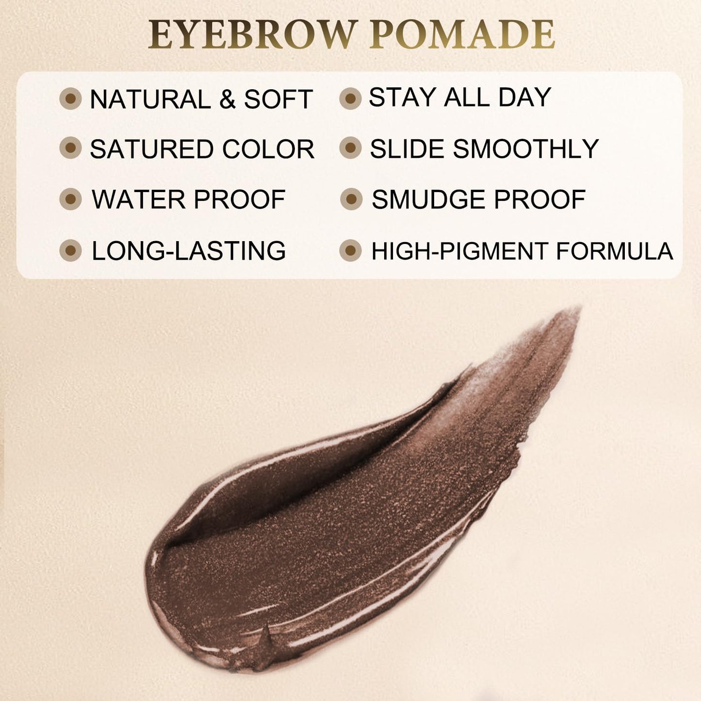 LAVONE Eyebrow Stamp Pencil Kit for Eyebrows Makeup, with Waterproof Eyebrow Pencil, Eyeliner, Eyebrow Pomade, and Dual-ended Eyebrow Brush - Espresso