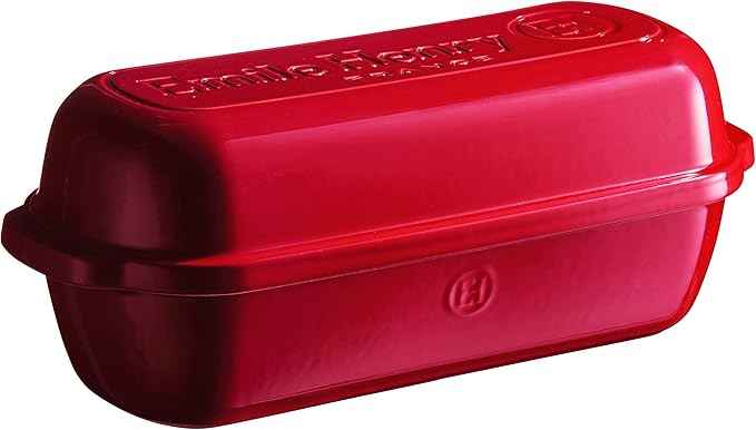 Emile Henry Italian Bread Loaf Baker | Burgundy