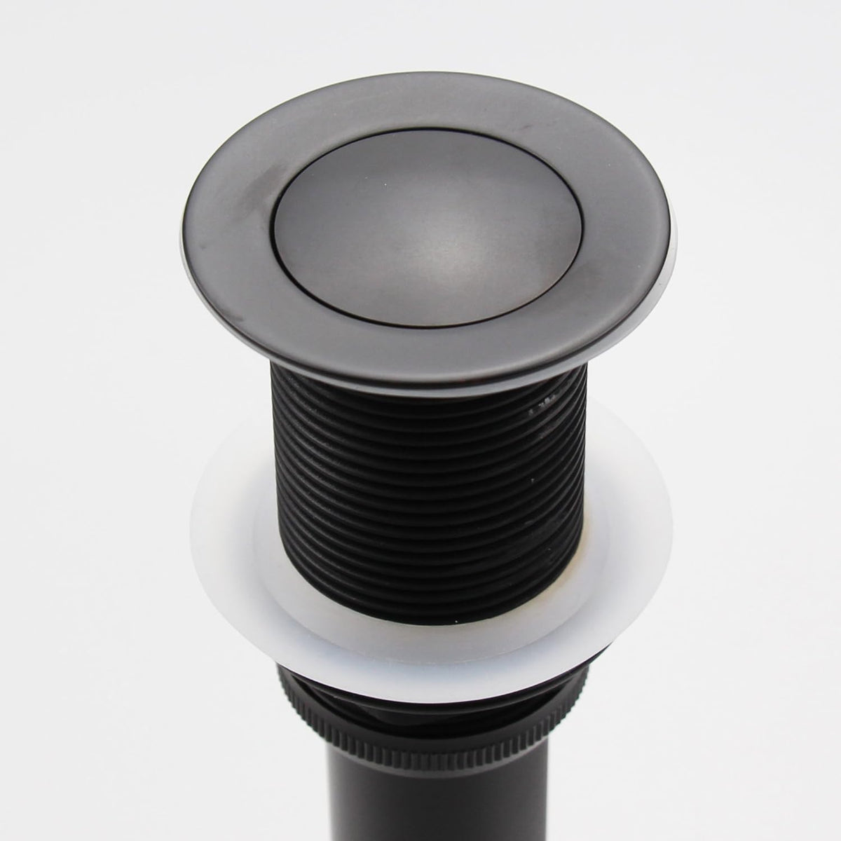 Pop Up Drain Stopper without Overflow, Bathroom Lavatory Vanity Vessel Sink Drain, Black