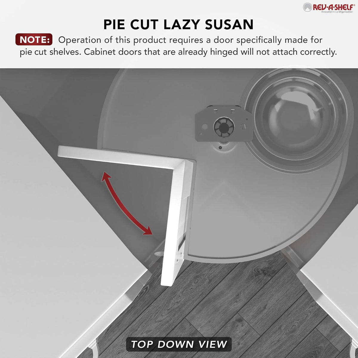 Rev-A-Shelf 24" Pie-Cut Lazy Susans 2-Shelf, White
