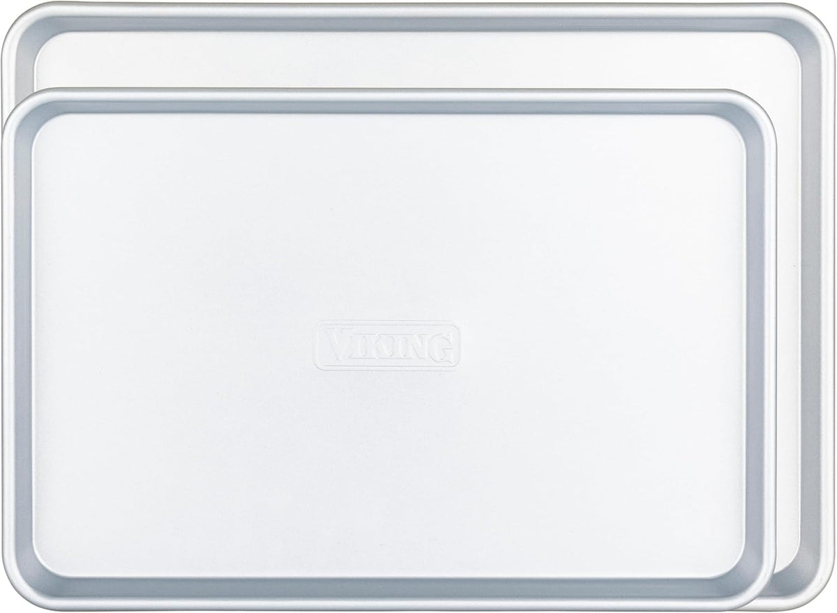 Viking 2-Piece Nonstick Baking Sheet Set, 15.5" & 17", Silver