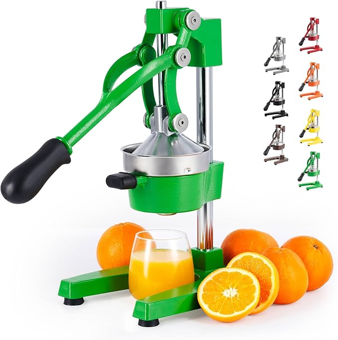 CO-Z Manual Citrus Juicer, Professional Orange and Lemon Juice Maker, Easy to Clean, Green