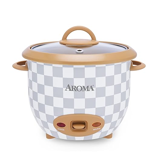 AROMA® 6-Cup (Cooked) One-Touch Pot Style Rice Cooker with CoreCoat™ PFAS-Free Nonstick Ceramic Surface (1.5 Quarts)