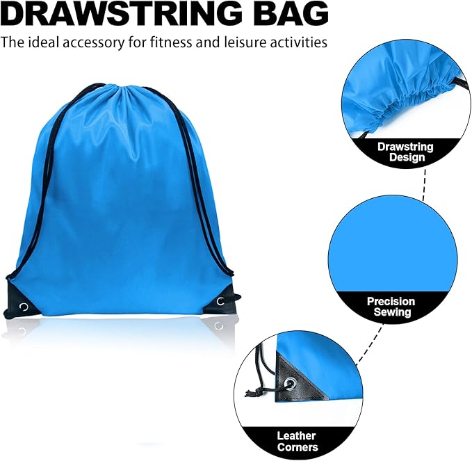 GoodtoU Drawstring Backpacks, Bags Bulk Nylon Backpack Draw String Back Bag Cinch Sack Gym Bag for Sport, Traveling, Team (20 Colors, 20Pcs)