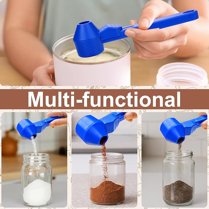 Palksky Coffee Scoop & Funnel for Reusable K Cup Refillable Coffee Pods,2 Tablespoon Coffee Measuring coffee Scooper,1PCS(Blue)
