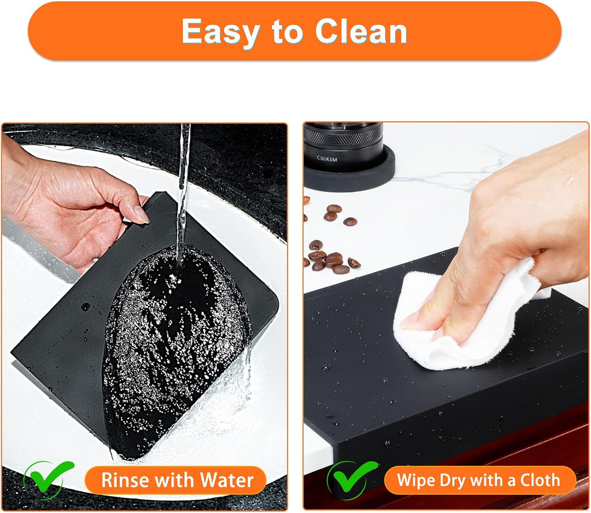 Espresso Tamper Mat Coffee Tamping - Food grade Silicone Coffee Tamping Mat for Espresso Machine Accessories, Tamp Mat for Barista Tools
