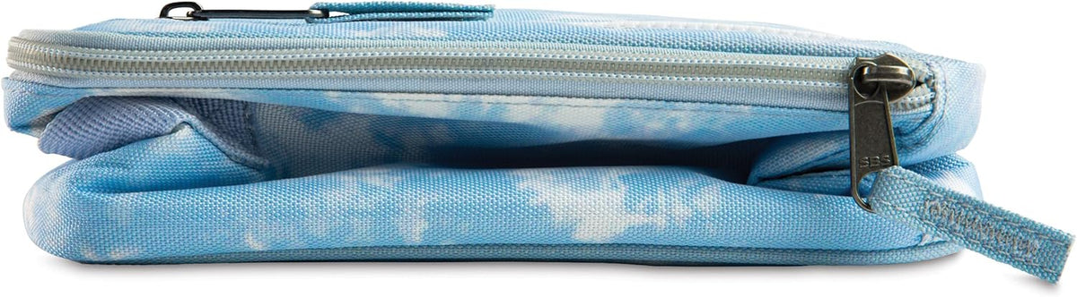PackIt Freezable Classic Lunch Box, Blue Sky, Built with EcoFreeze Technology, Collapsible, Reusable, Zip Closure With Zip Front Pocket and Buckle Handle, Perfect for School Lunches