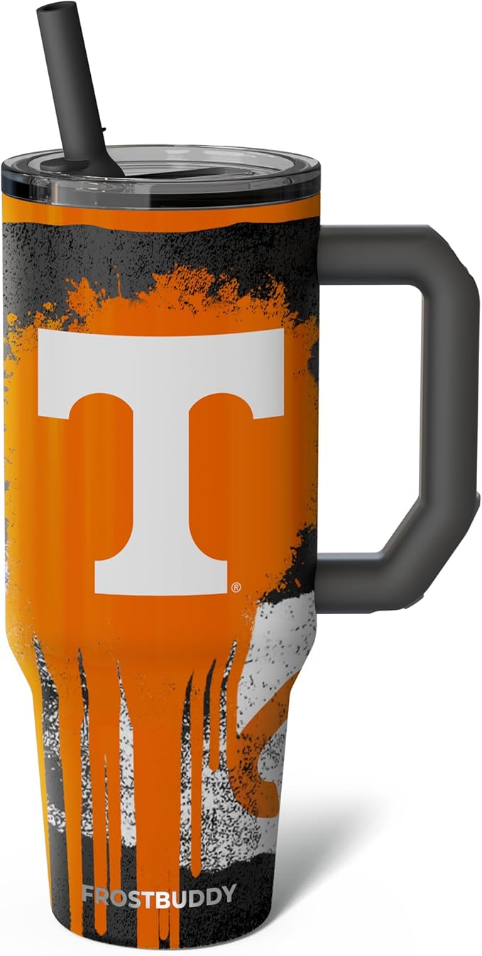 Thicc Buddy - 40 oz Stainless Steel Vacuum Insulated Tumbler with Lid and Straw for Water - Travel Mug Cupholder Friendly - Gifts for Women Men Him Her