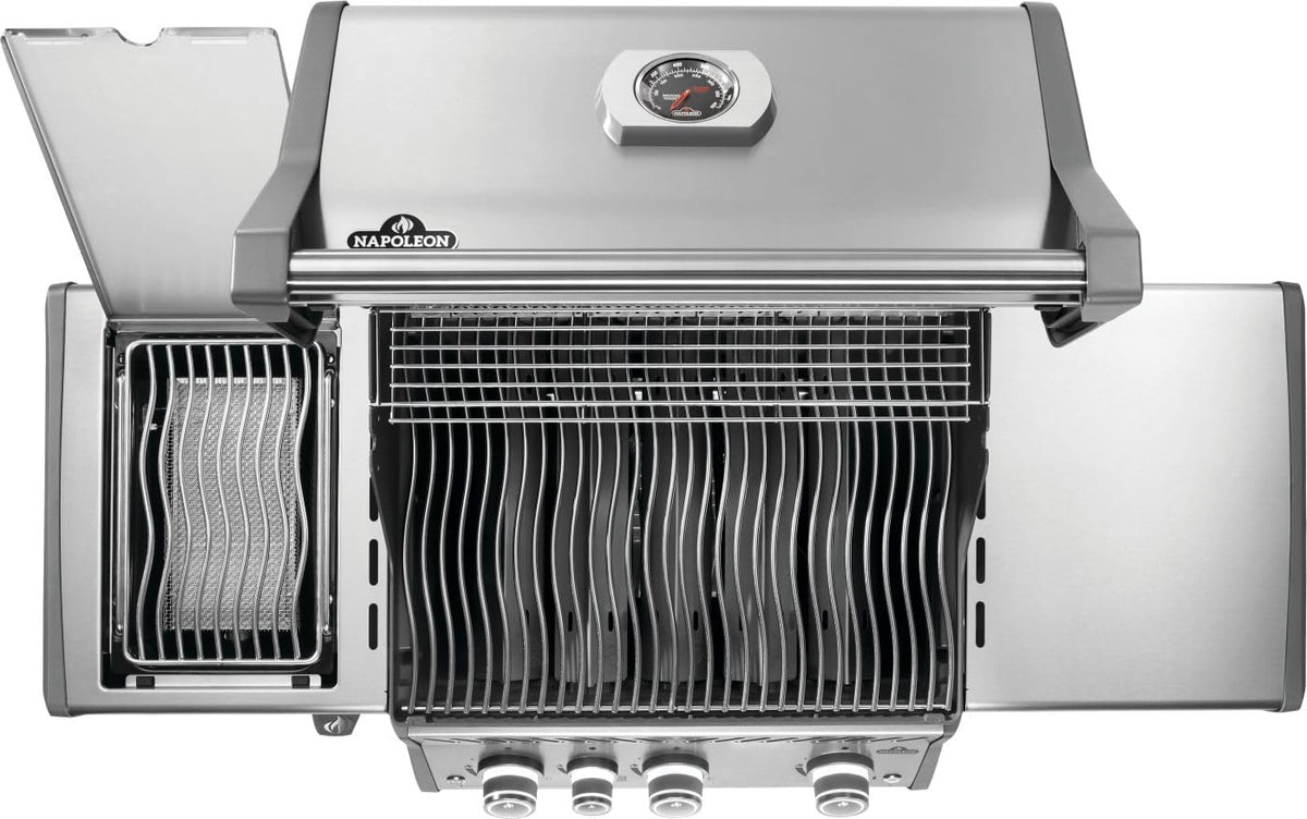 Napoleon Rogue PRO 425 Natural Gas Grill with Infrared Side Burner, Stainless Steel, Durable 4-Burner Gas BBQ