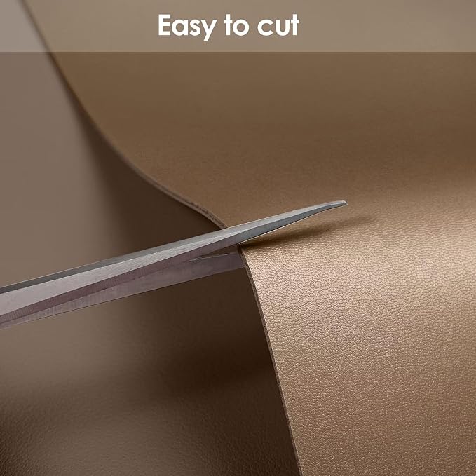 Leather Dresser Cover,1.8mm Thick,14x40 Inch,Dresser Protector Top,Dresser Top Protector,Dresser Cover Top,Dresser Top Cover,Dresser Cover Top for Bedroom.(Mud Color+Champagne Gold,14x40)