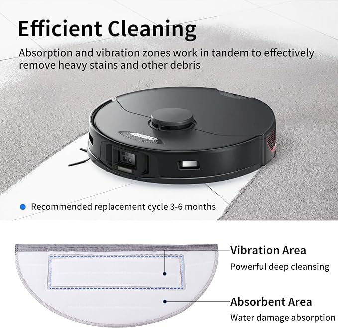 23 PCS Replacement Parts Compatible with Roborock S7 MaxV Ultra Robot Vacuum Cleaner,6 Side Brushes,4 HEPA Filters,4 Dust Bags,1 Cleaning Brush,2 Main Brushes,4 Mop Pads,2 Tools