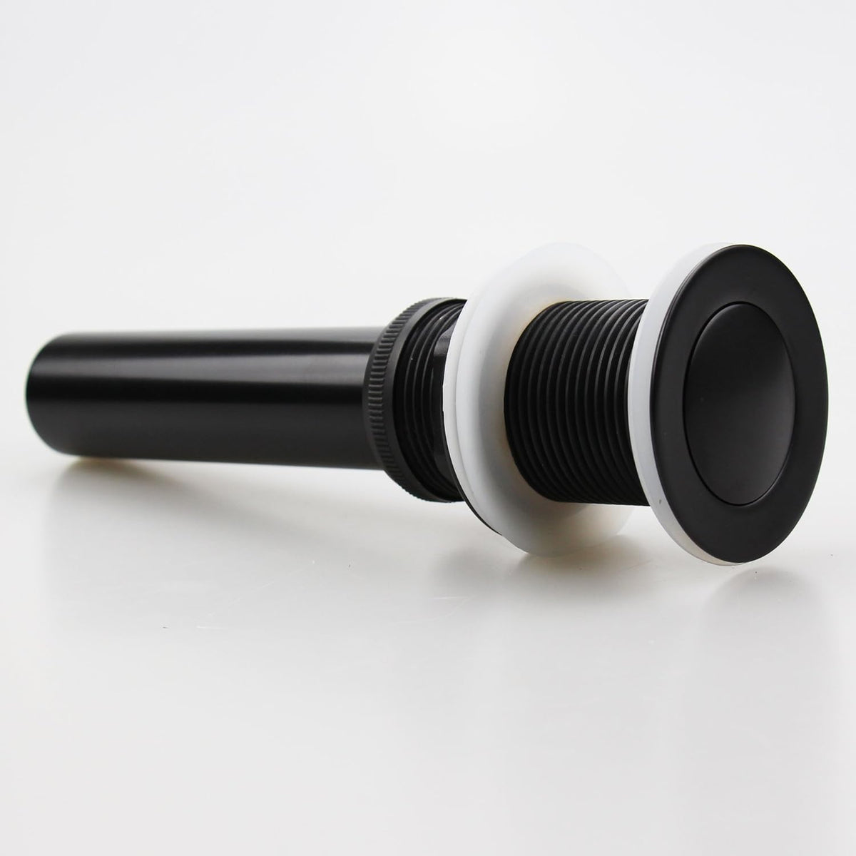 Pop Up Drain Stopper without Overflow, Bathroom Lavatory Vanity Vessel Sink Drain, Black