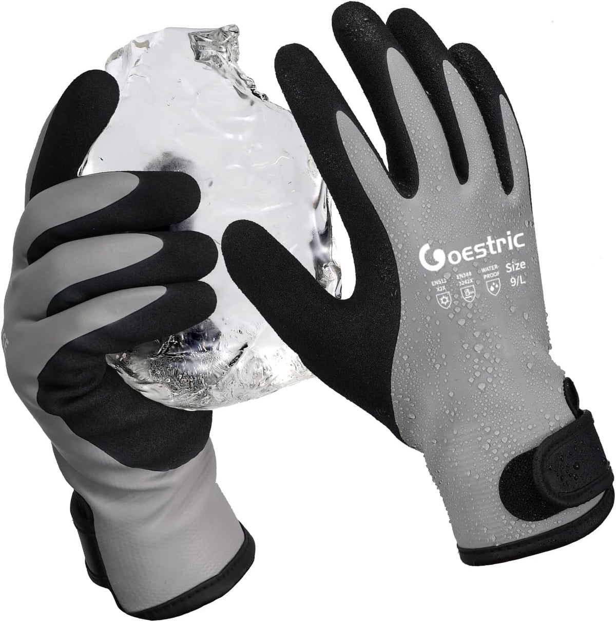 Waterproof Winter Gloves for Men & Women, Insulated Work Gloves with Grip for Cold Weather, Construction & Snow Work