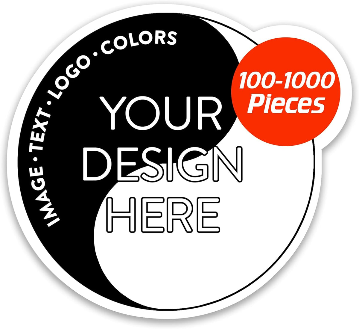 5-1000 Custom Vinyl Stickers - Upload Your own Image, Text, Design, Logo - Personalized Logo Labels for Handmade, Packaging, Bottle, Jars, Candle, Brand Stickers (White, 1x1)