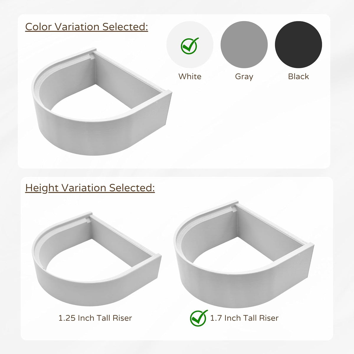 Drip Tray Mug/Cup Riser Made for the Keurig to Reduce Splashes - Riser Only (White, K-Mini 1.7 inches Tall)