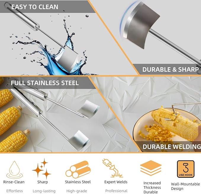 1 Pack Corn Cob Peeler, Corn Stripper, Corn Peeler for Corn on the Cob, Corn Cob Stripper Tool, Efficient Design Perfect for Dining Enthusiasts