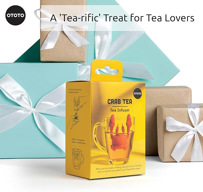 NEW!!! Crab Tea Infuser by OTOTO - Cute Tea Infuser, Tea Accessories For Tea Lovers, Kitchen Accessories, Funny Gifts, Tea Infusers Loose Tea, Leaf Tea Steeper, Tea Diffuser 1 Size