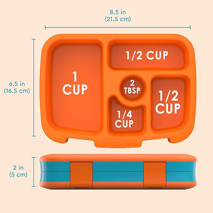 Bentgo Kids Prints Leak-Proof, 5-Compartment Bento-Style Kids Lunch Box - Ideal Portion Sizes for Ages 3-7, Durable, Drop-Proof, Dishwasher Safe, & PFAS & BPA-Free Materials (Planes)
