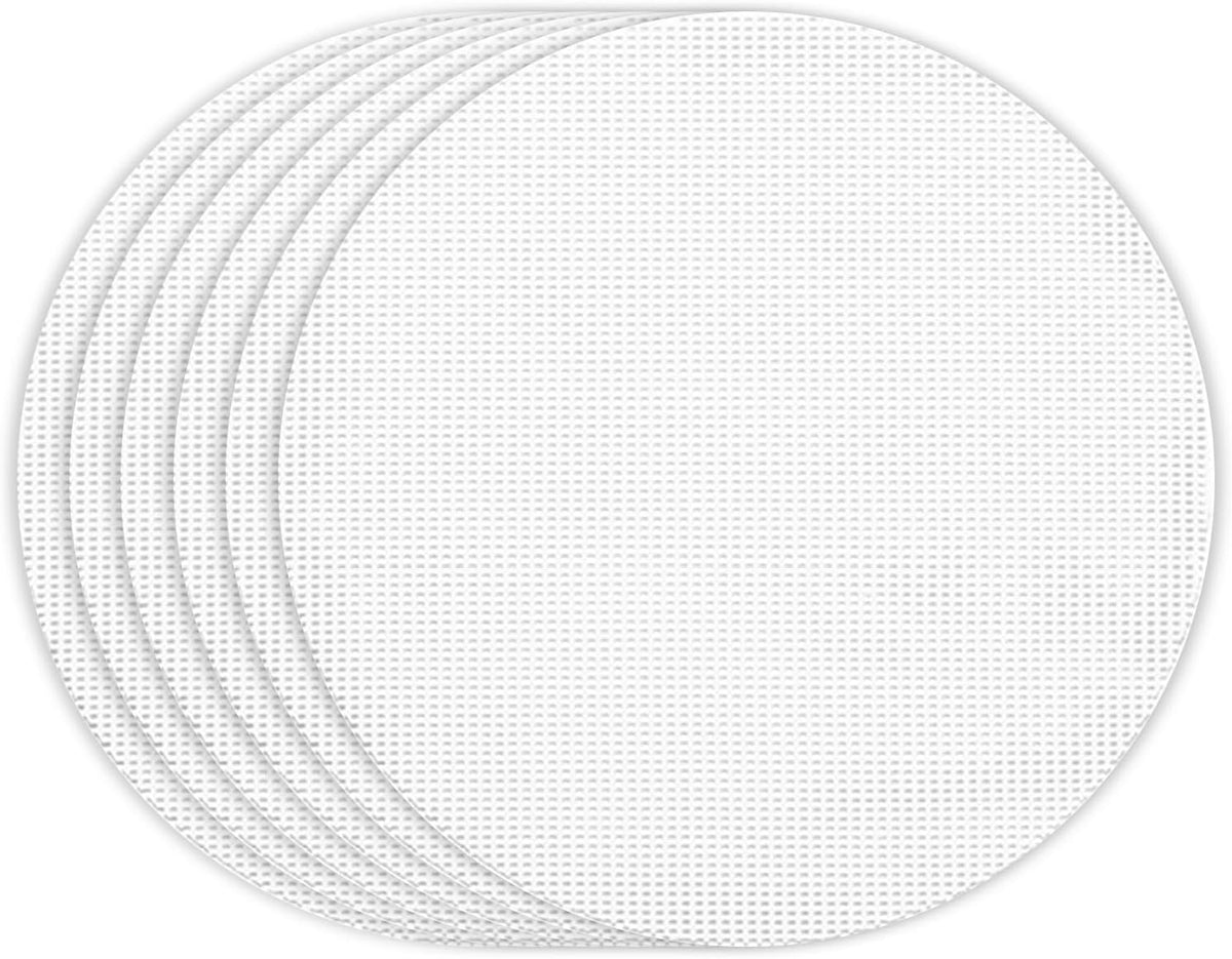 Bamboo Steamer Silicone Liners 10-Inch 6Pcs, BPA Free, Reusable & Non Stick for Food Steamer, Air Fryer, Steaming Dumpling Dim Sum Vegetable, Round Mesh Parchment Baking Sheet Paper