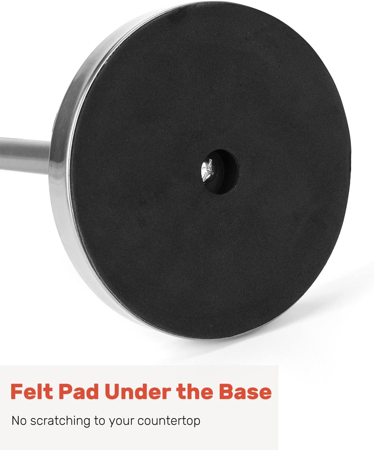Heavy Weighted Towel Holder, Easy One-Handed Design for Kitchen Stand Dispenser, Sturdy Base for Standard and Mega Paper Rolls (Brushed - Stainless Steel Base)