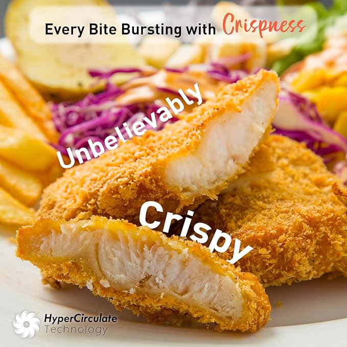 Air Fryer 6.5 QT,8 in 1 with Visible Window,LED display, 400℉ Precise Temperature Control, Shake Reminder&Pre-heat indicator,Metal inner cavity,Nonstick & Dishwasher Safe Basket