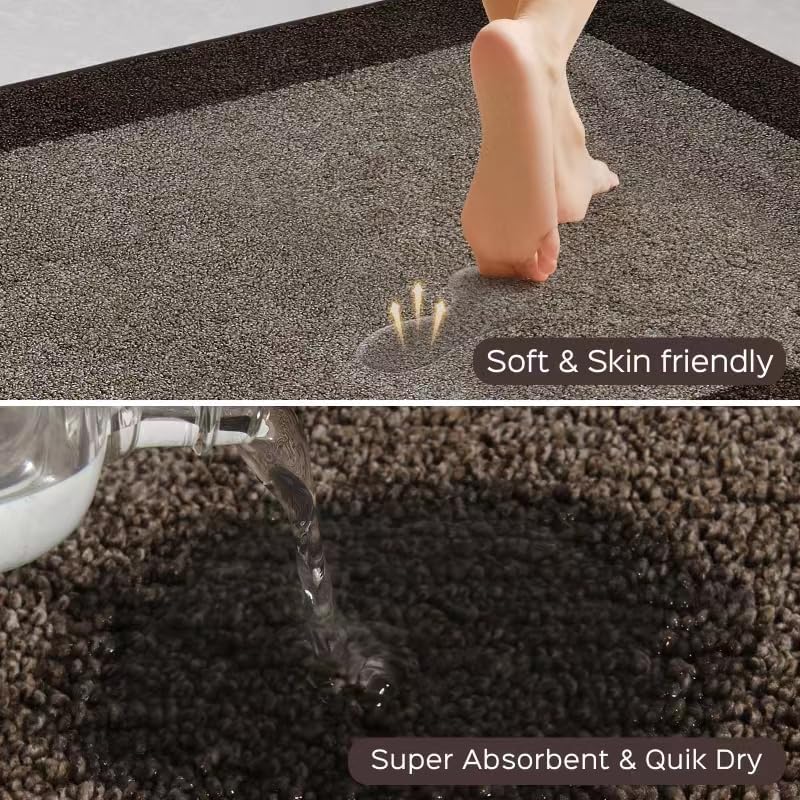 Machine Washable Kitchen Rug 24" x 70", Non Slip Kitchen Mat for Floor, Absorbent Entrance Runner Rug for Bedroom, Hallway, Bathroom, Door (Roll Packing)