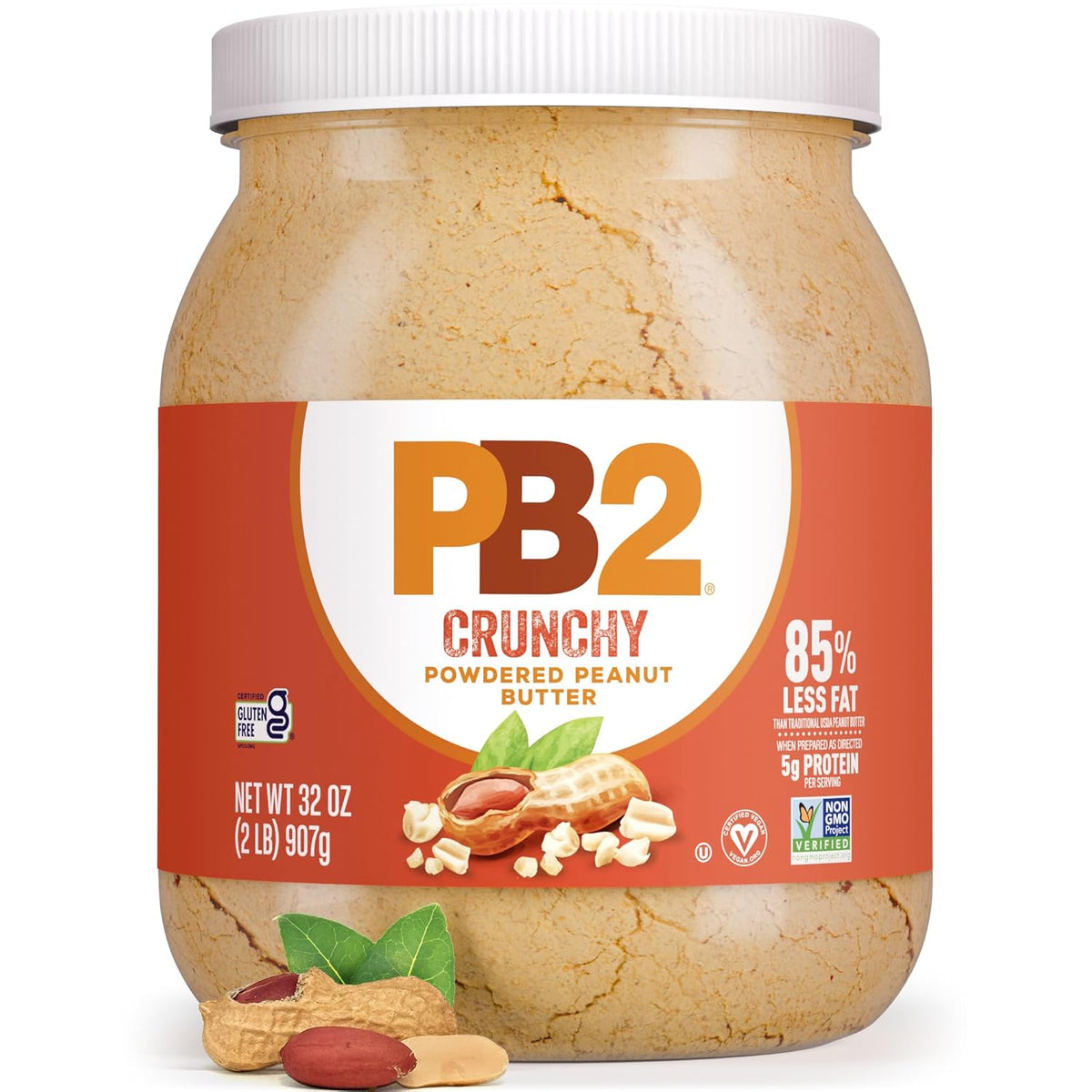 PB2 Crunchy Powdered Peanut Butter - Peanut Butter Powder with Small Crunchy Peanut Pieces