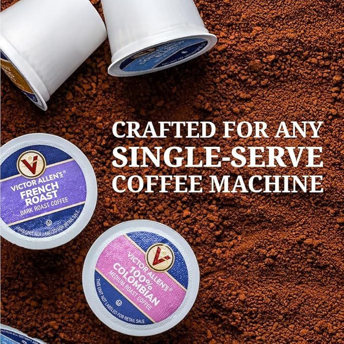 Victor Allen's Coffee French Roast, Dark Roast, 200 Count, Single Serve Coffee Pods for Keurig K-Cup Brewers
