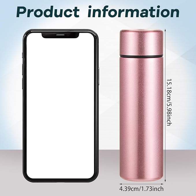 Irenare 5oz Mini Water Bottle Mini Insulated Stainless Steel Bottle Purse Water Bottle Cute Leak Proof Flask Keeps Drink Cold and Hot for Purse Women(Pink,1 Piece)