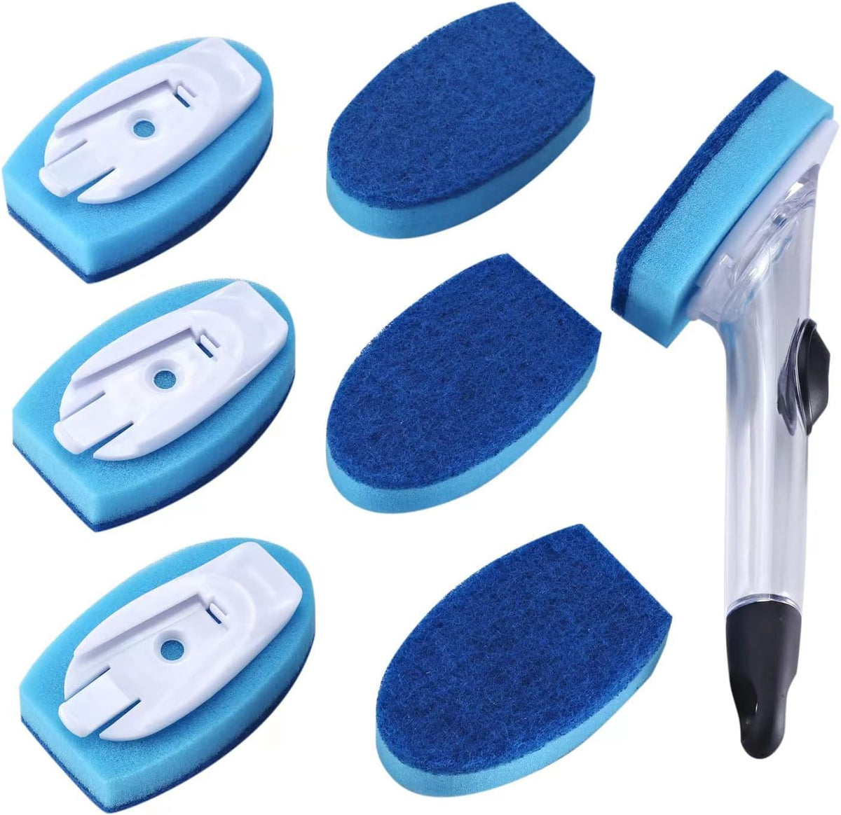 Dish Wand & 7 Pack Dishwashing Sponge Refills Non Scratch,dishwashing Sponge with Handle,Cleaning sponges for Household use