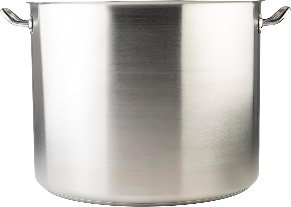 Winware Stainless Steel 80 Quart Stock Pot with Cover, Silver