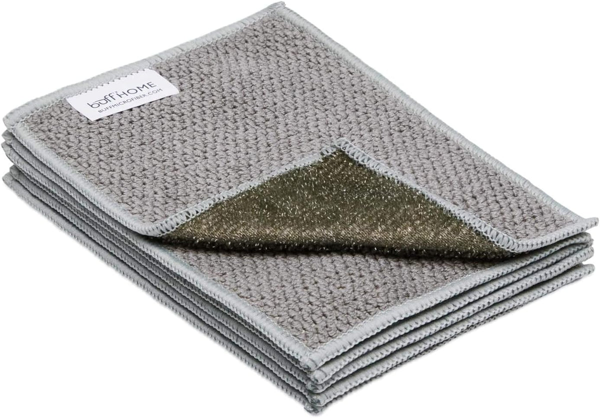 Microfiber Dish Cloths | Scrubs & Cleans: Dishes, Sinks, Counters, Stove Tops | Easy Rinsing | Machine Washable | 6 Pack (Size 4 x 6 inches)