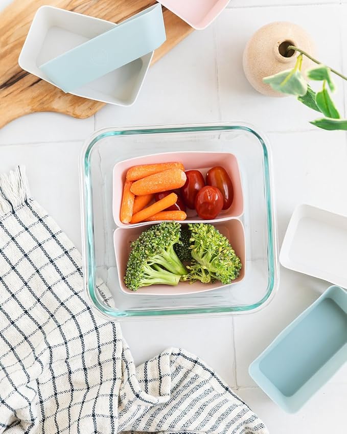 The Silicone Kitchen Silicone Individual Mini Loaf Pans - Reusable, Non-Toxic, BPA Free, Dishwasher Safe, Bento Box Accessories (12 Pack, Pink, Gray, Blue)
